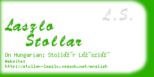 laszlo stollar business card